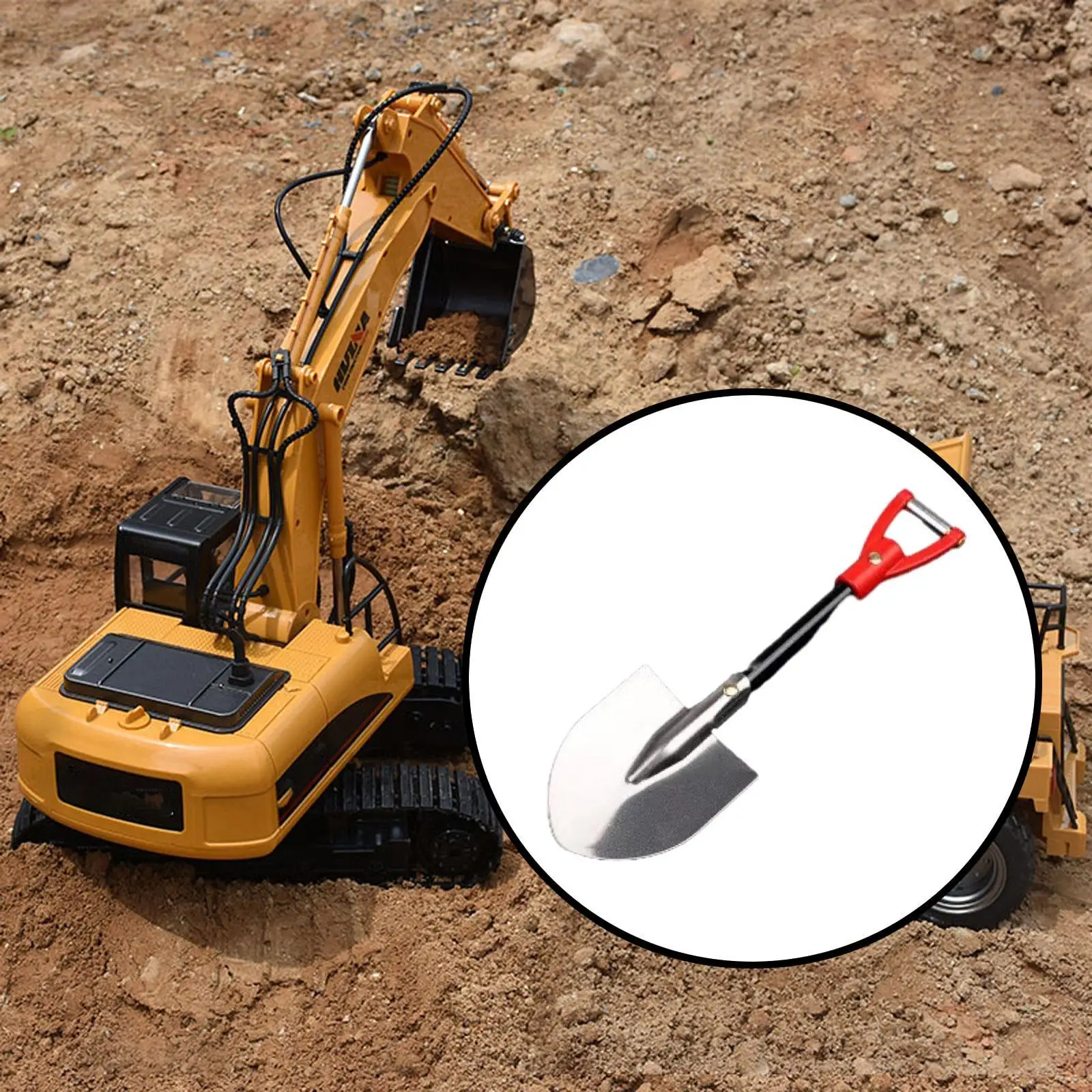 RC Car Decorative Spade Metal Simulation Tool Attractive for 1/12 Car Truck Rock Crawler