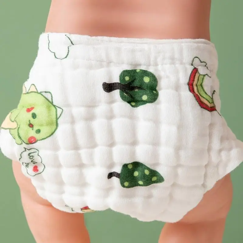 D7YD Juego 3 o 5 uds. pañales algodón para bebés, pañales diseño lavables suaves y absorbentes para bebés 0 a 12 - imagen 5