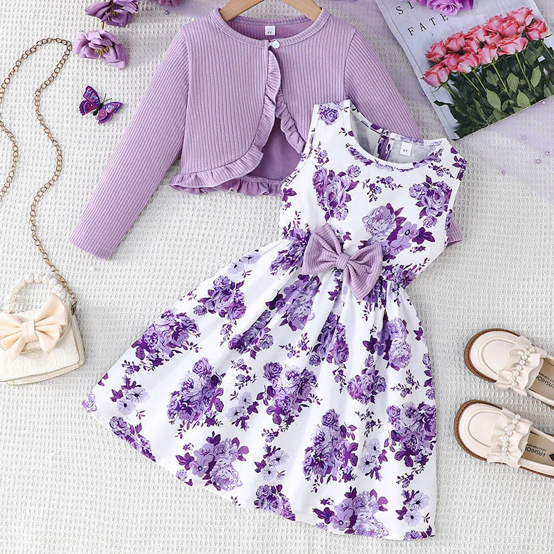 Vestido infantil de algodón sin mangas – Primavera y verano - imagen 4