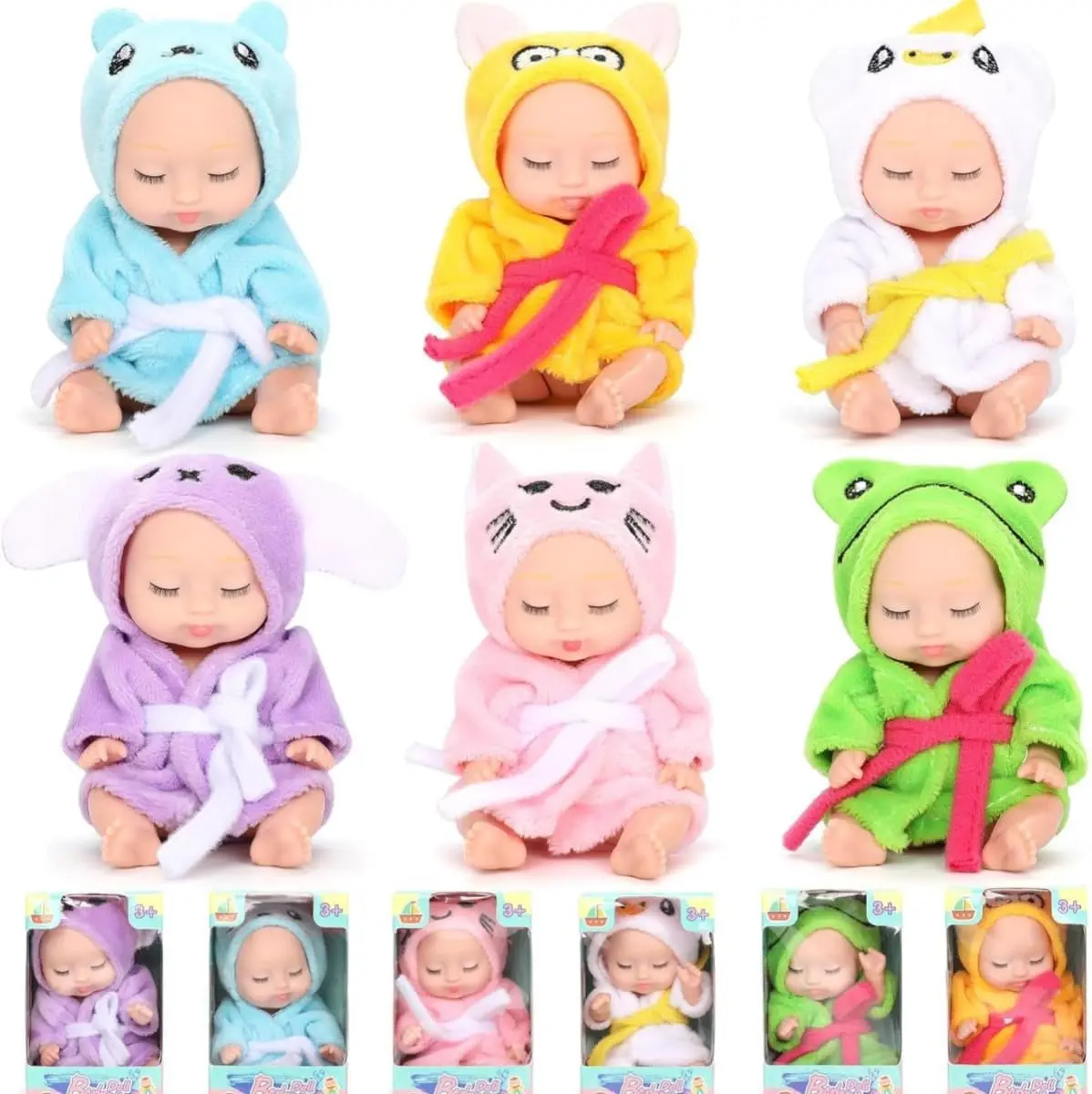 Mini muñeca bebé reborn para dormir – Set de princesa