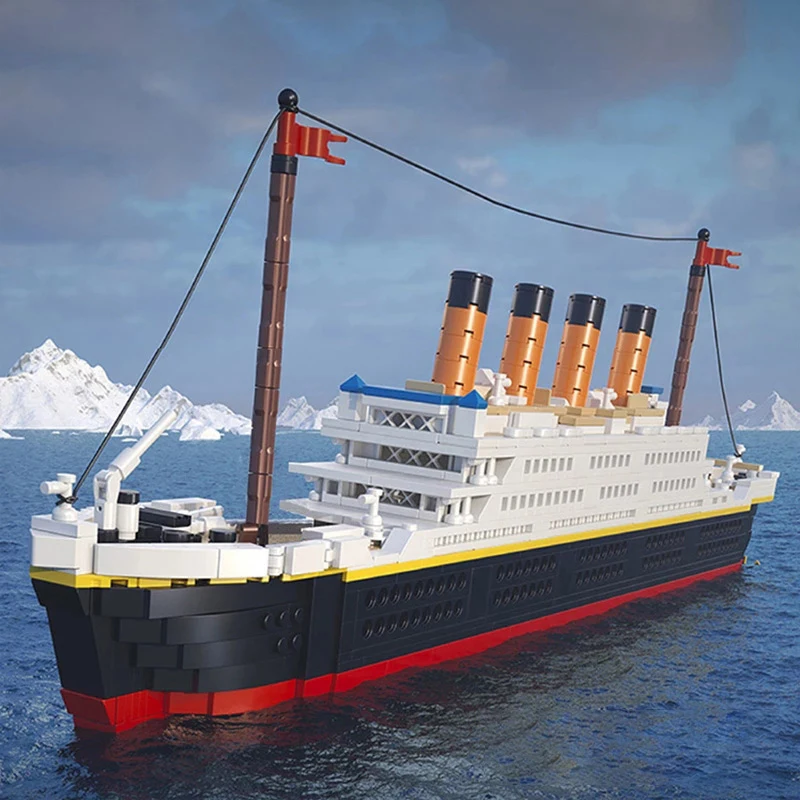 Bloques de construcción de 46cm, modelo de barco creativo, 1288 Uds., barco de crucero de lujo, bloques DIY, barco de barco, juguete para niños, regalos - imagen 2