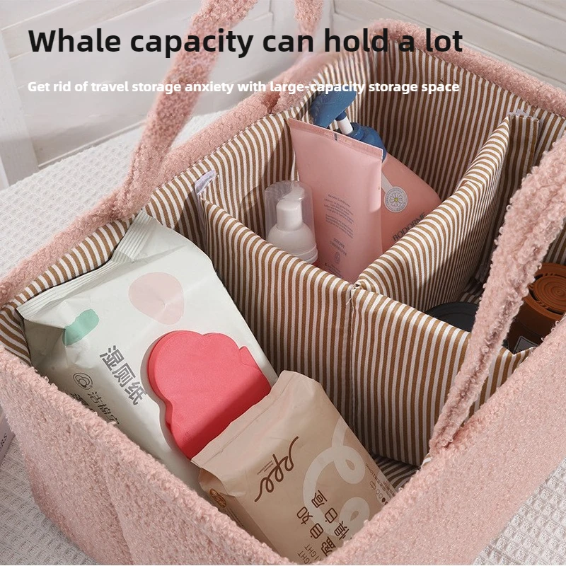 Bolsa de viaje portátil para mamá, bolsa de pañales, almacenamiento de biberones, bolso multifuncional, cesta organizadora de productos para bebés - imagen 4