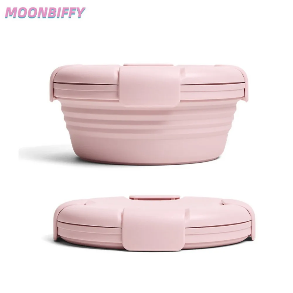 Cuenco de silicona para aperitivos y ensaladas, fiambrera plegable portátil multifunción para niños, oficina, viaje, esencial al aire libre, Picnic - imagen 3