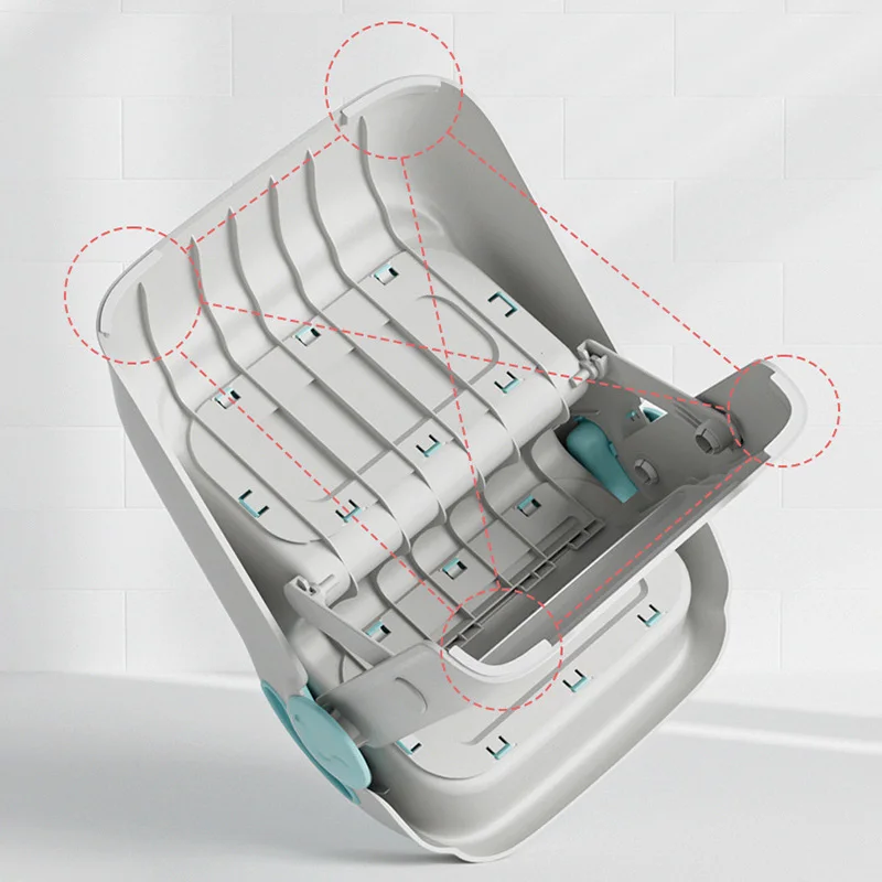 Taburete infantil plegable antideslizante para baño, escalón - imagen 4