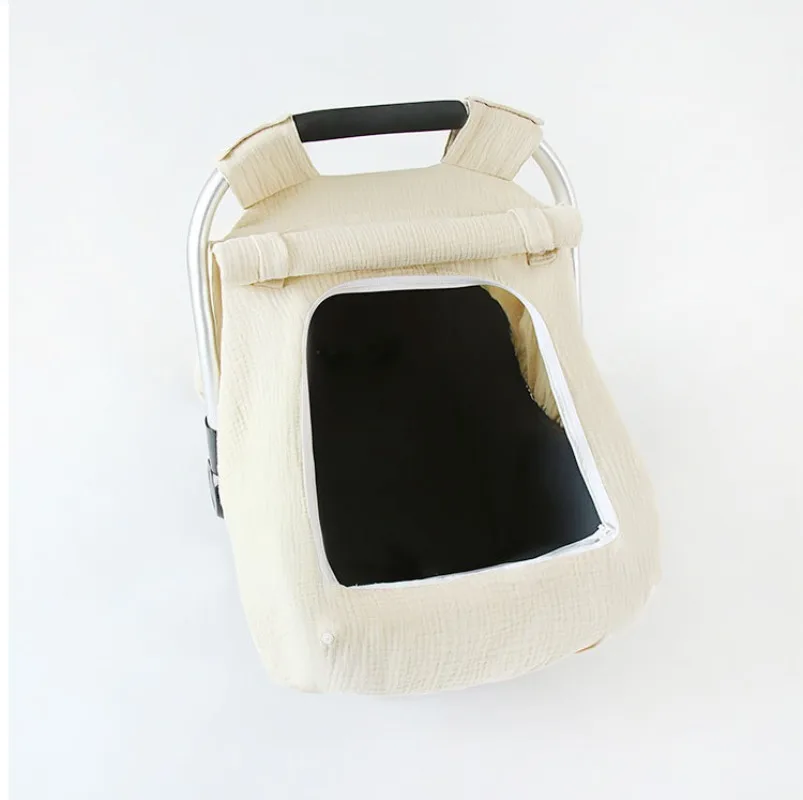 Funda parasol de gasa de algodón para cochecito - imagen 4