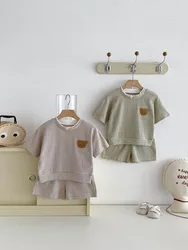 MILANCEL Conjunto verano bebé oso dulce – Ropa ligera infantil
