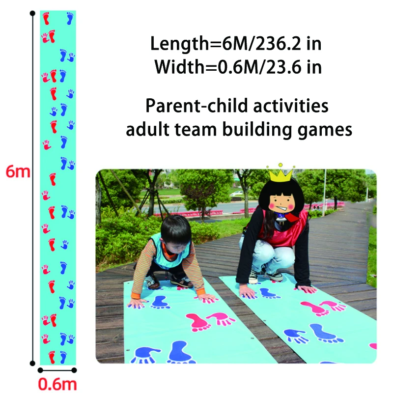 Alfombra de juego de manos y pies para niños, Alfombra de salto para niños, guardería familiar, juguetes de equipo para adultos al aire libre, entrenamiento de integración sensorial - imagen 3