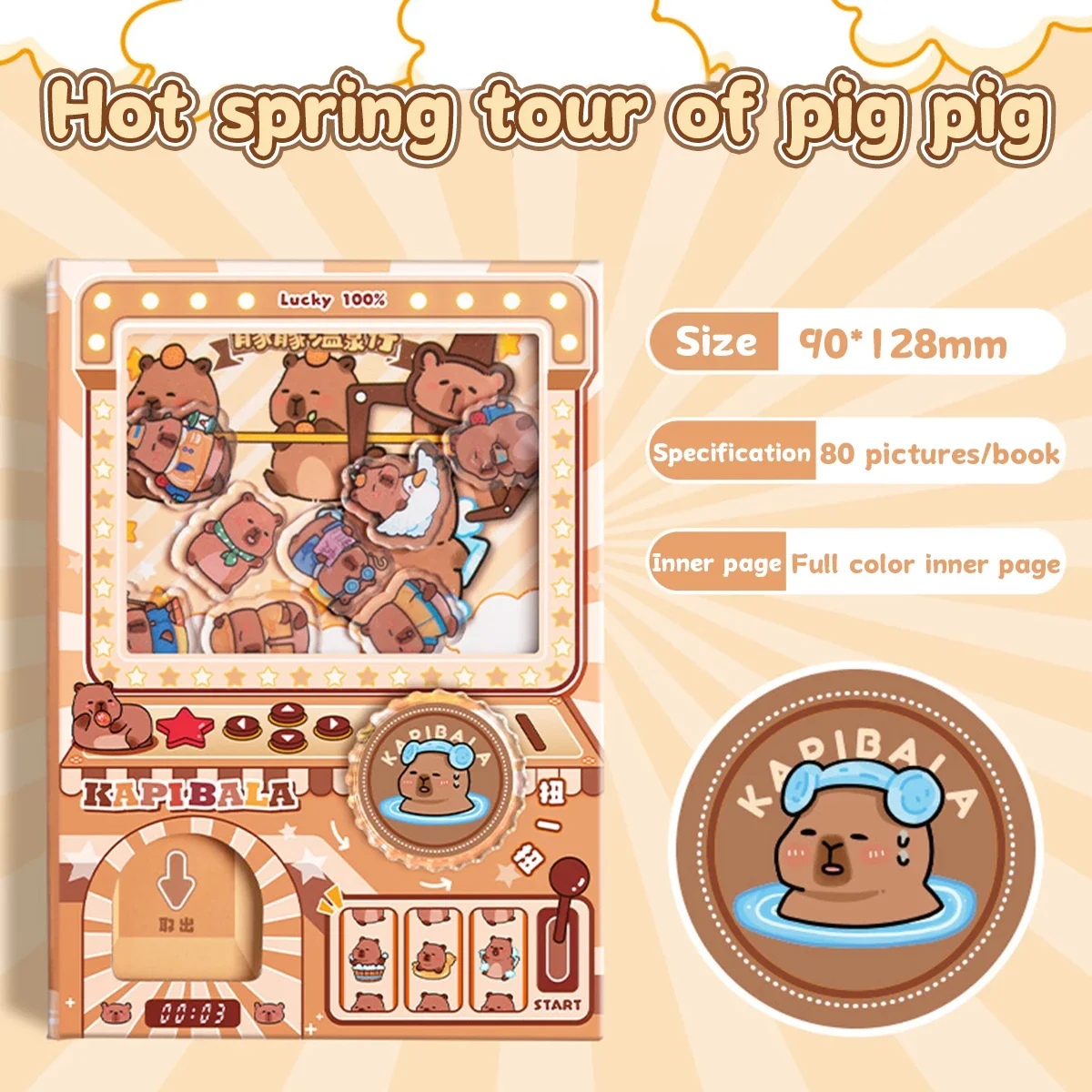 Tablero ocupado de capibara Kawaii, cuaderno sensorial para aliviar el estrés, juguete reutilizable para la vuelta a la escuela para estudiantes y niños, juguete de regalo educativo - imagen 5