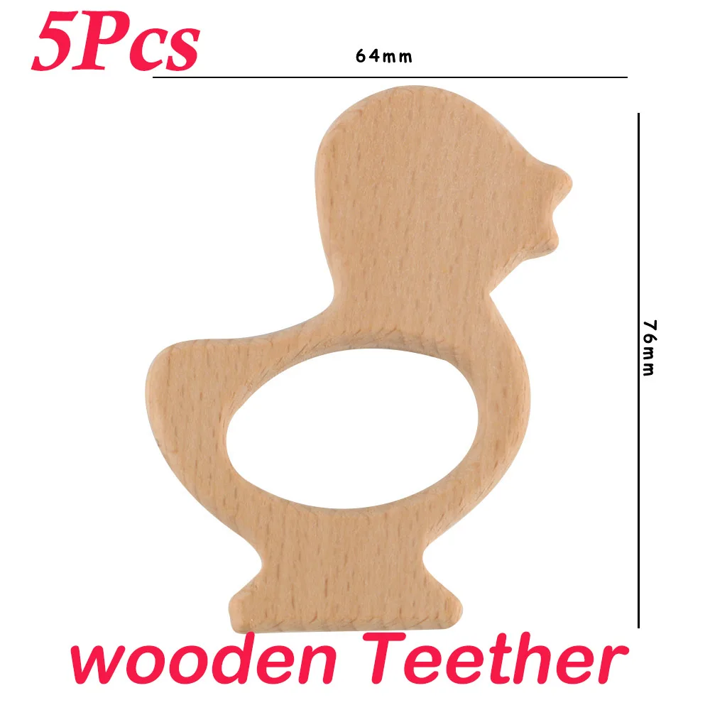5pcs duck teether