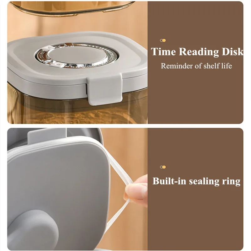Caja de almacenamiento de fórmula para bebé, portátil, sellado a prueba de fugas, anillos de doble sellado, contenedor de cereales para leche en polvo para bebé, 800/1300 - imagen 5