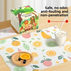Manteles individuales desechables para bebés y niños pequeños, manteles para niños a prueba de aceite para uso doméstico, lanzamiento diario y sin enjuague