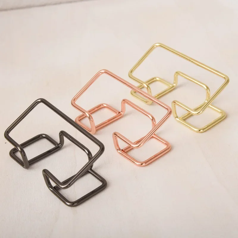 Portatarjetas de visita de escritorio, soporte de exhibición de tarjetas de visita de Metal a la moda, soporte moderno para tarjetas de visita, para el hogar y la Oficina, 1 ud. - imagen 4