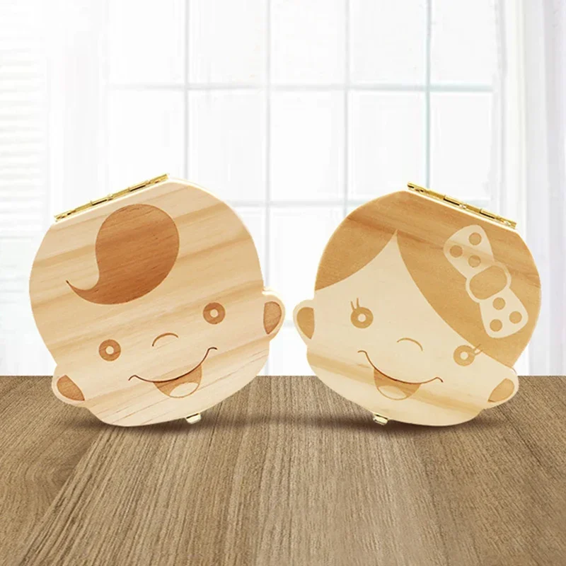 Caja para dientes de bebé de madera con organizador de recuerdos - imagen 4
