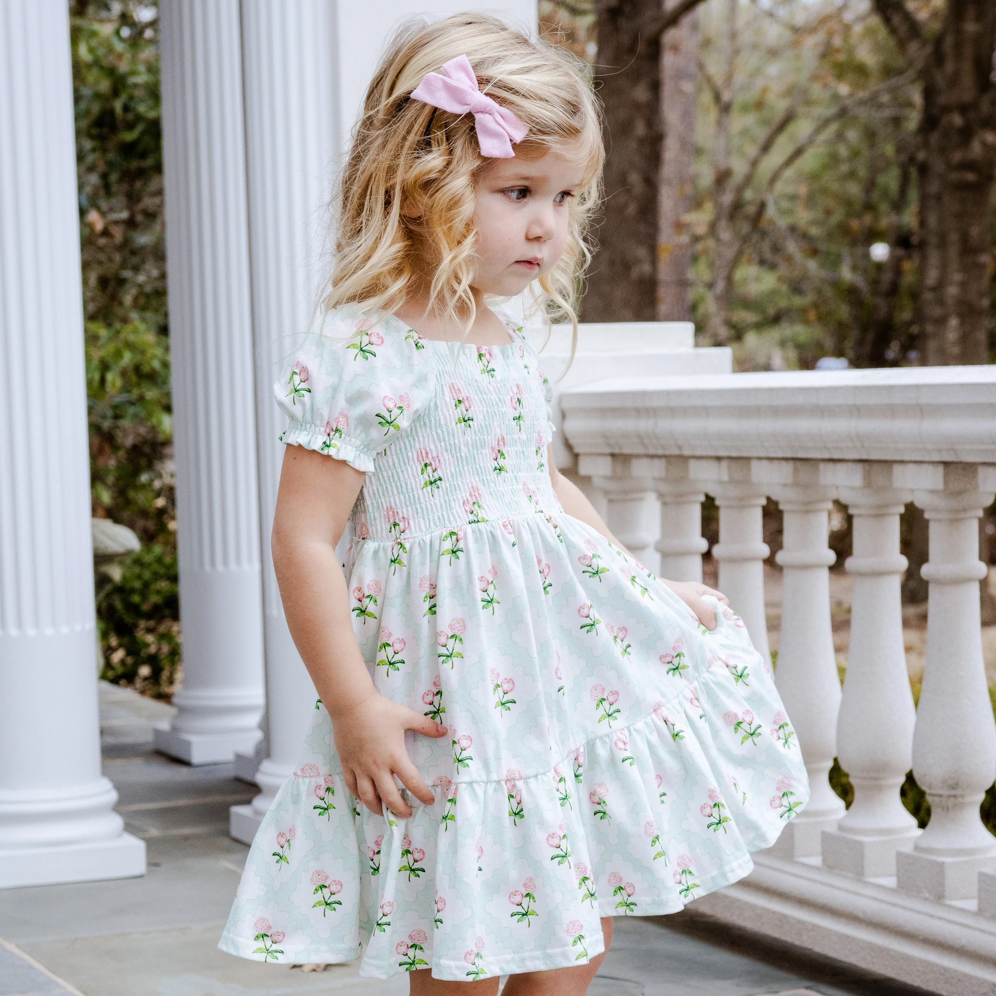 Vestido para niños, ropa para niñas de manga corta 3 4 5 6 7 Y, moda de verano, lindo, informal, estampado Floral de amor, regalo de cumpleaños para niños - imagen 5
