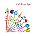 8pcs PVC straws