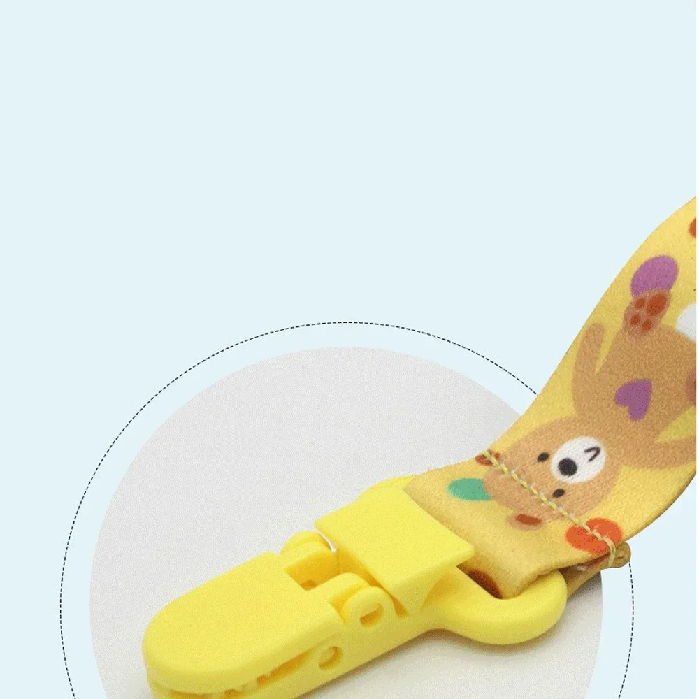 4 unids/set de doble cara para recién nacido, clip de cadena para chupete, cinturón para chupete impreso, soporte para chupete, alimentación infantil - imagen 5