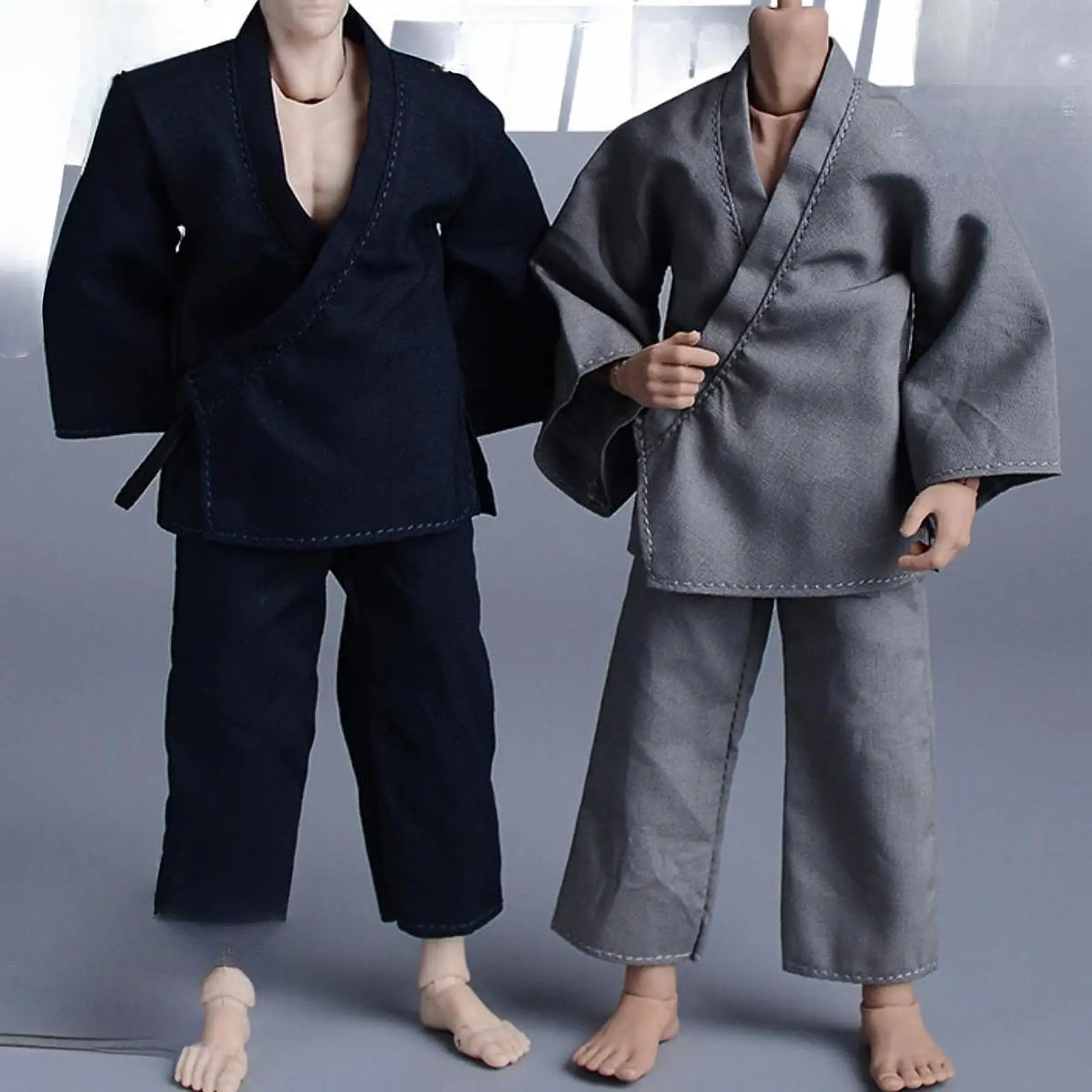 2Pcs 1/12 Male Figure Clothes Handmade Model Doll Toy Stylish Outfit Pants and Top Miniature for 6'' inch Male Action Figures