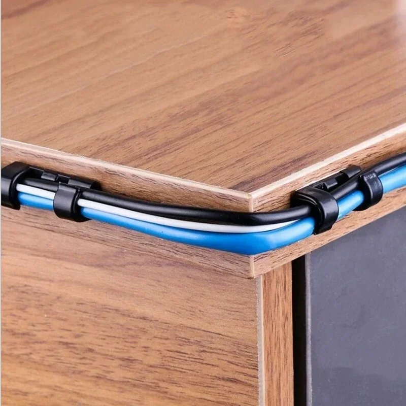 Clips de Cable autoadhesivos, organizador de escritorio, soporte de Cable de gestión, enrollador de línea telefónica de datos, 20 unidades por juego - imagen 2