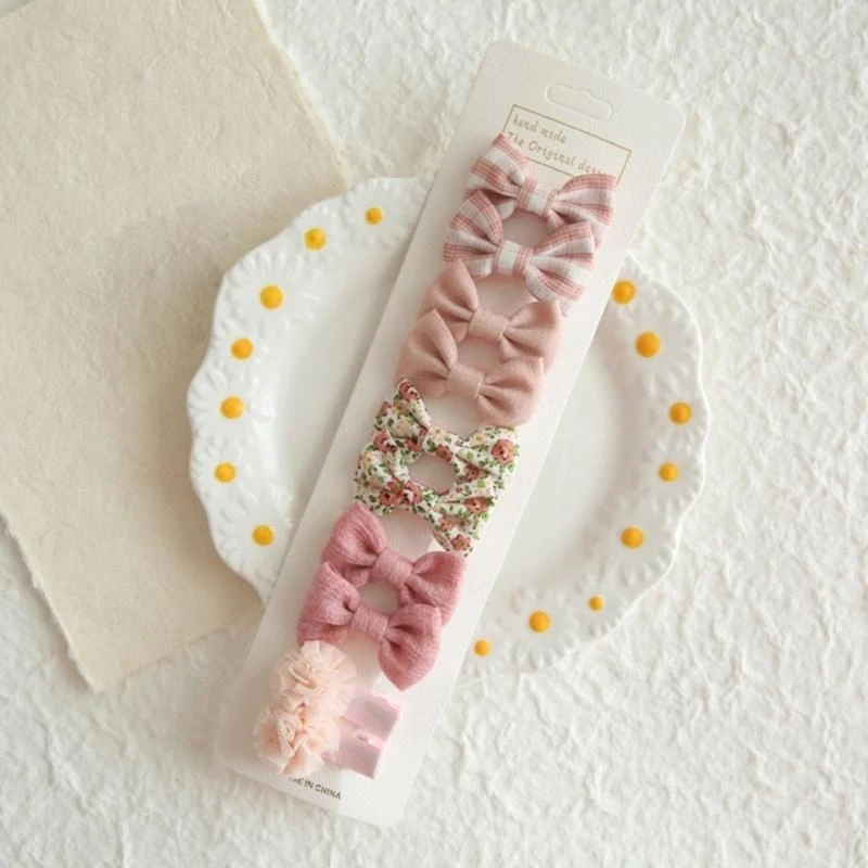 M76C 5 pares accesorios para cabello con lazos mariposa para niñas pequeñas, horquillas sujeción segura, horquilla - imagen 4