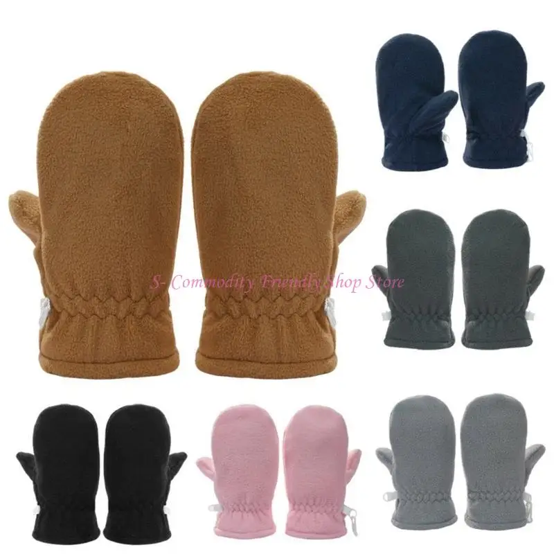 Guantes 85ae Guantes vellón calientes para 4-7T Baby Girl Bes Guesa mano suave y cómoda guantes portátiles para - imagen 3