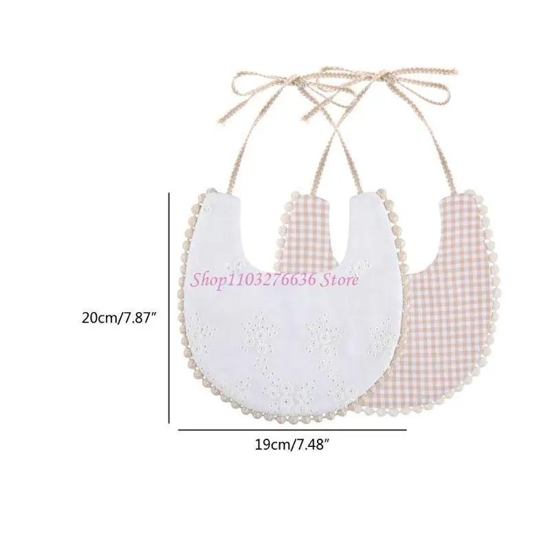 Babero bandana reversible para bebé estilo campestre absorbente - imagen 5