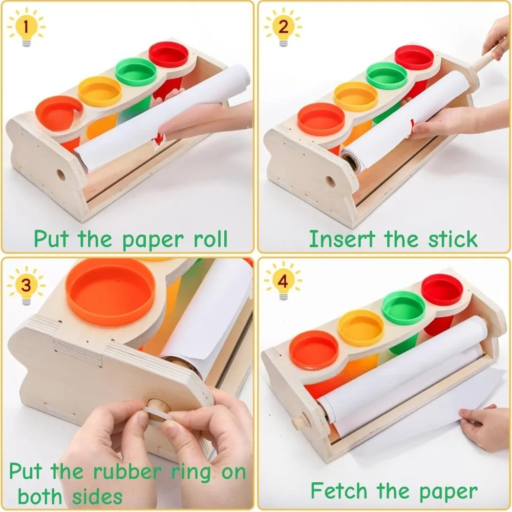 Dispensador de papel infantil con portalápices para mesa - imagen 4