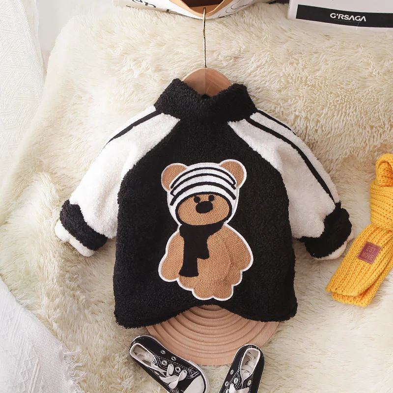 Nueva moda de invierno, ropa para niñas, niños, chaqueta gruesa y cálida de dibujos animados, disfraz informal para niños, abrigo infantil, ropa deportiva para niños - imagen 4