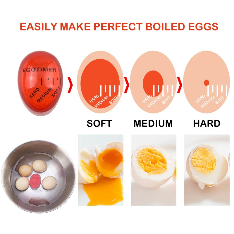 Temporizador de huevos electrónico rojo para cocinar a la perfección - imagen 5