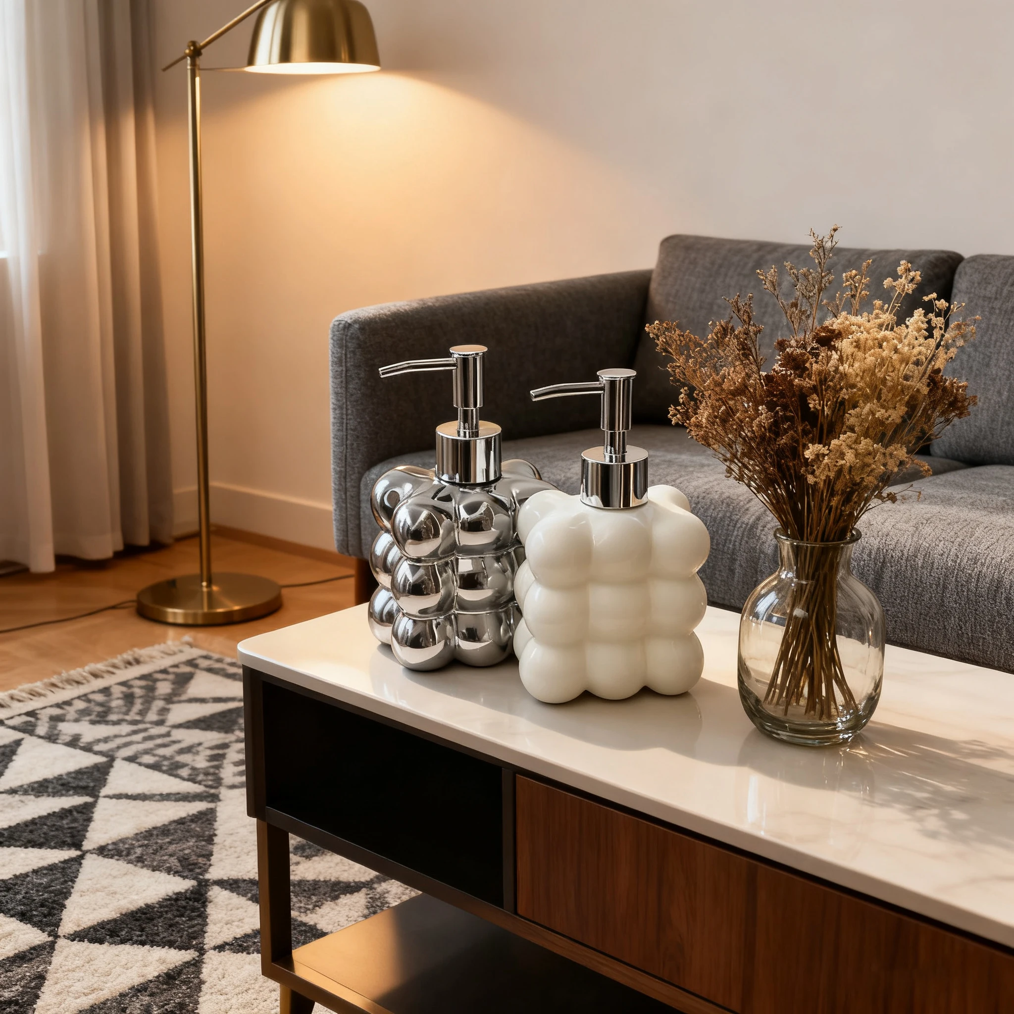 Botella desinfectante de manos de cerámica avanzada, botella vacía tipo prensa creativa, botella de loción, champú, botella dividida, Gel de ducha para inodoro - imagen 4