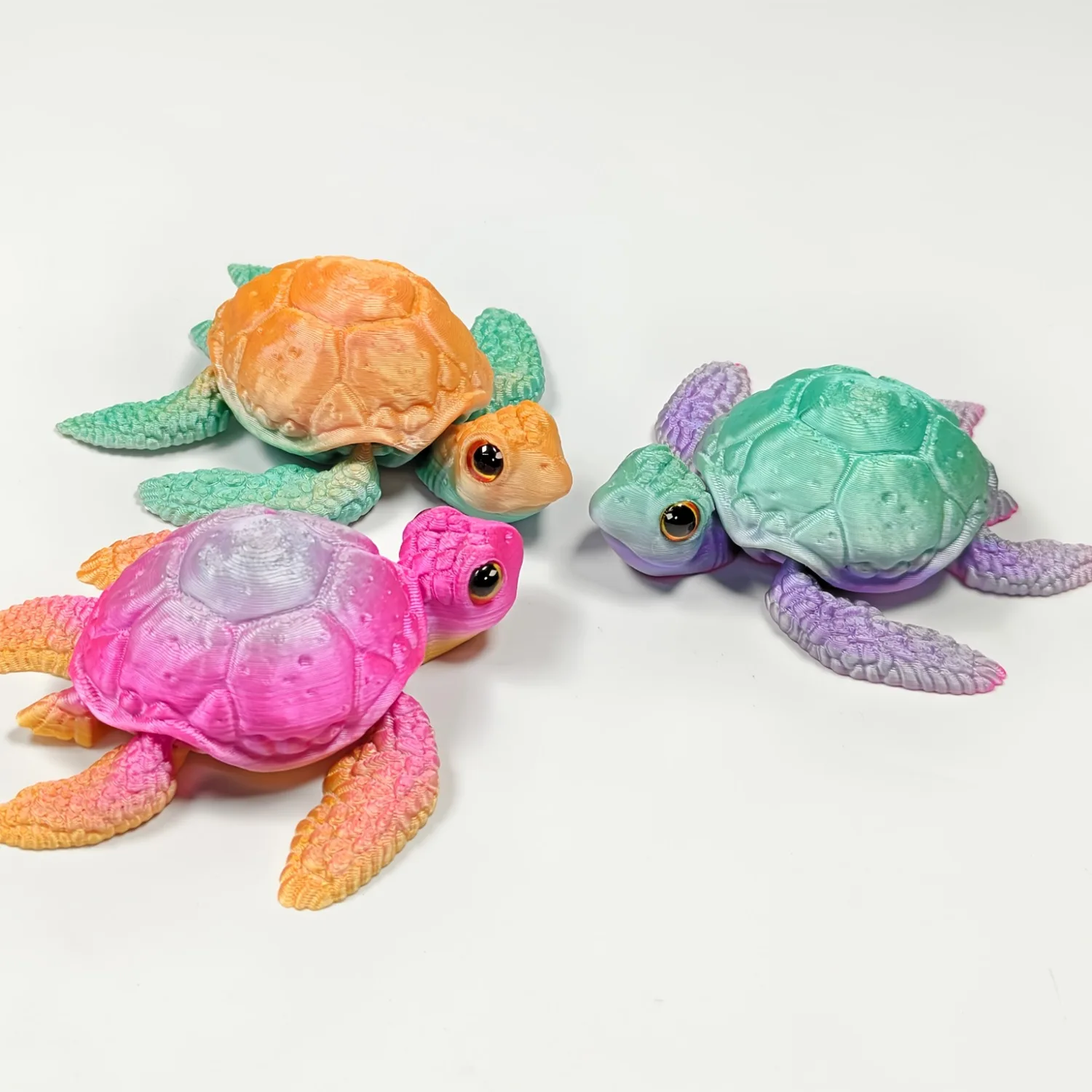 Tortuga marina articulada 3D – Juguete antiestrés flexible - imagen 3