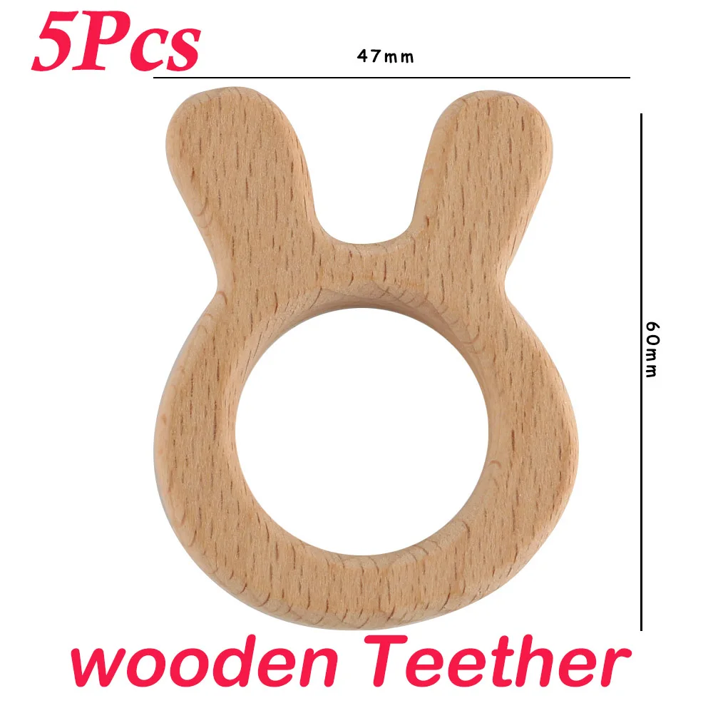 5pcs rabbit teether