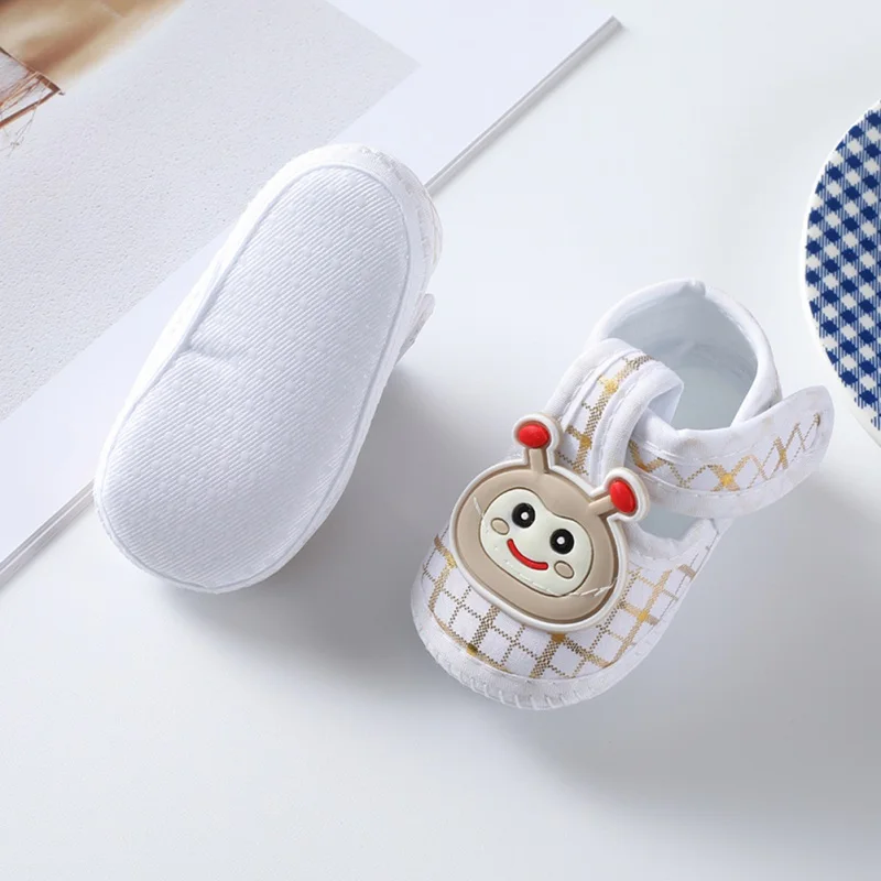 Zapatos antideslizantes de suela suave con patrón de dibujos animados para bebé recién nacido, niña y niño, zapatos de algodón para primeros pasos - imagen 5
