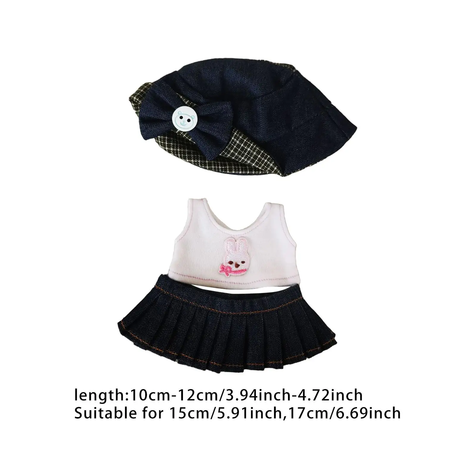 Mini Doll Clothes Skirts Set Costumes Girls Gift Adorable Comfortable Cute Doll Clothes Suit Girl Doll Clothes DIY Your Doll