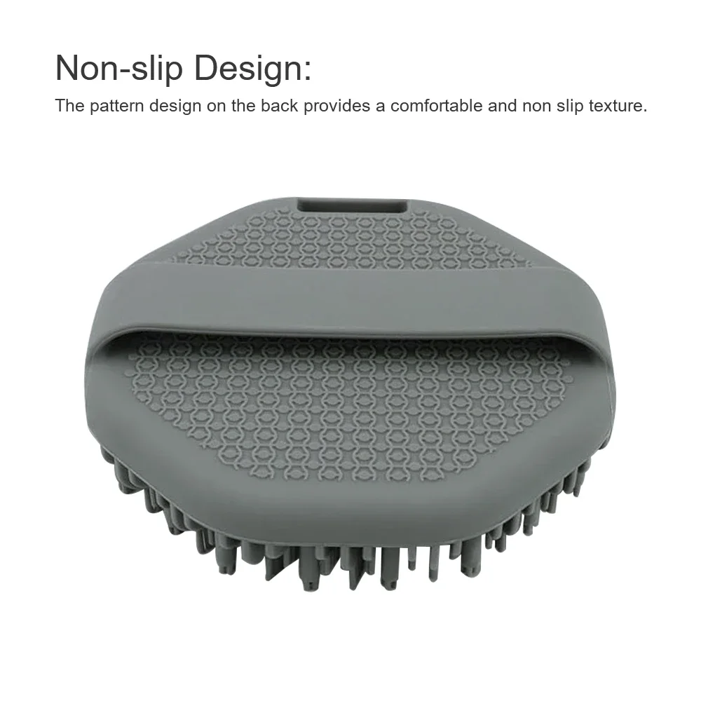 Cepillo de baño para masaje de ducha, con limpieza ergonómica, mango corporal de silicona suave, herramienta exfoliante portátil para el hogar - imagen 2
