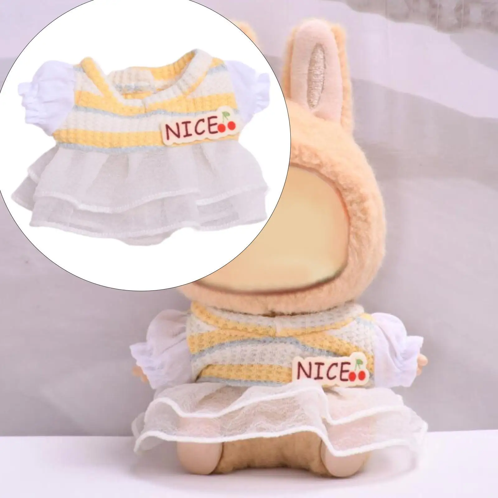 Plush Doll Clothes for 15cm 17cm Photo Props, Doll Dress,Costumes DIY Doll Clothing Fashion Cute Plush Doll Accessories