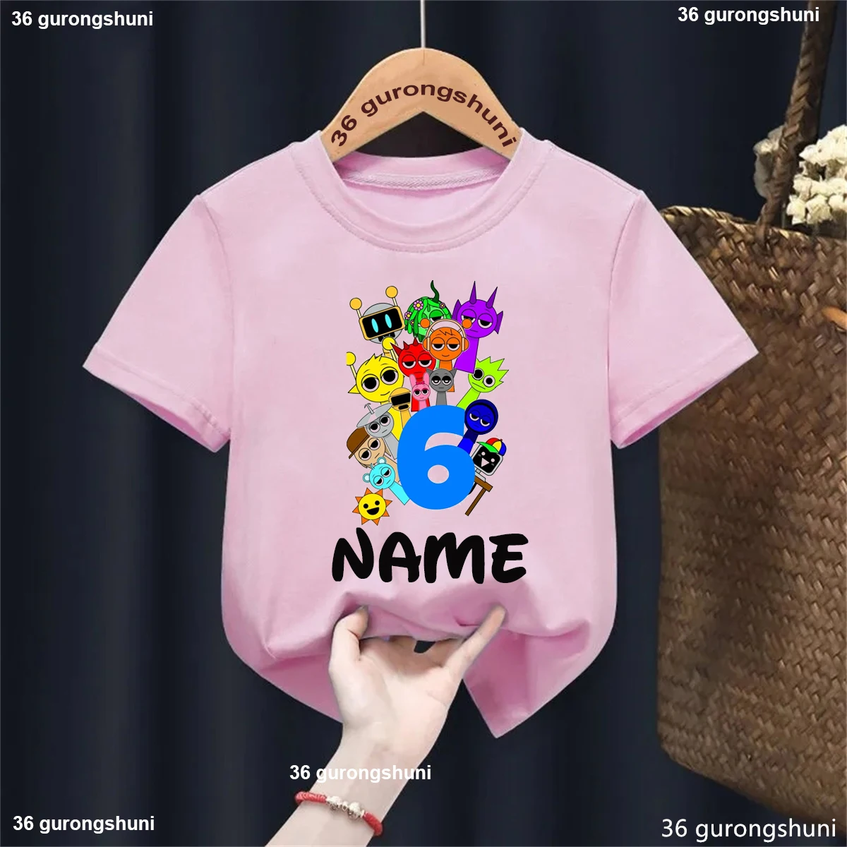 Sprunki Camiseta personalizada de cumpleaños infantil - imagen 3