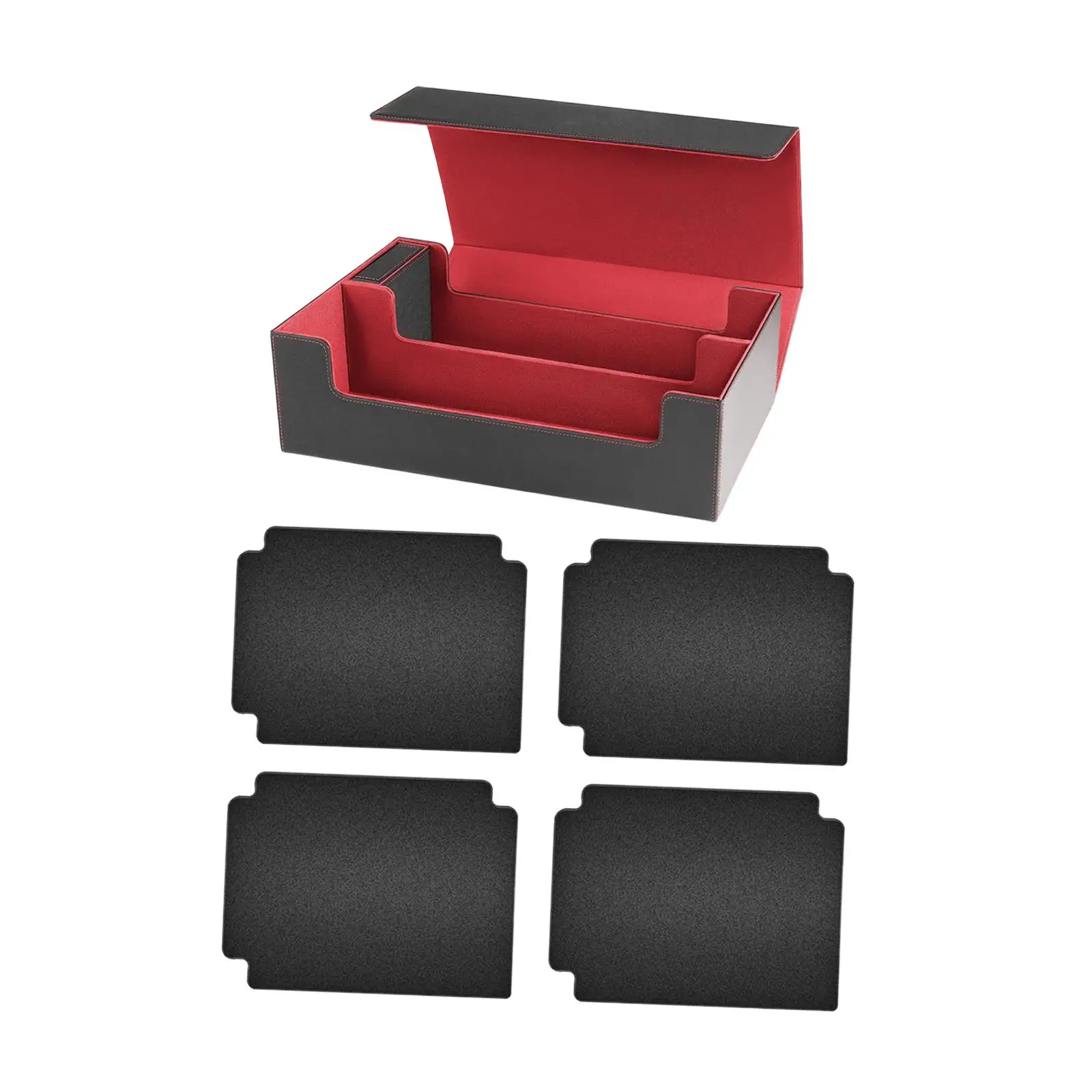 Trading Card Deck Box Lightweight Container PU Leather Playing Card Box