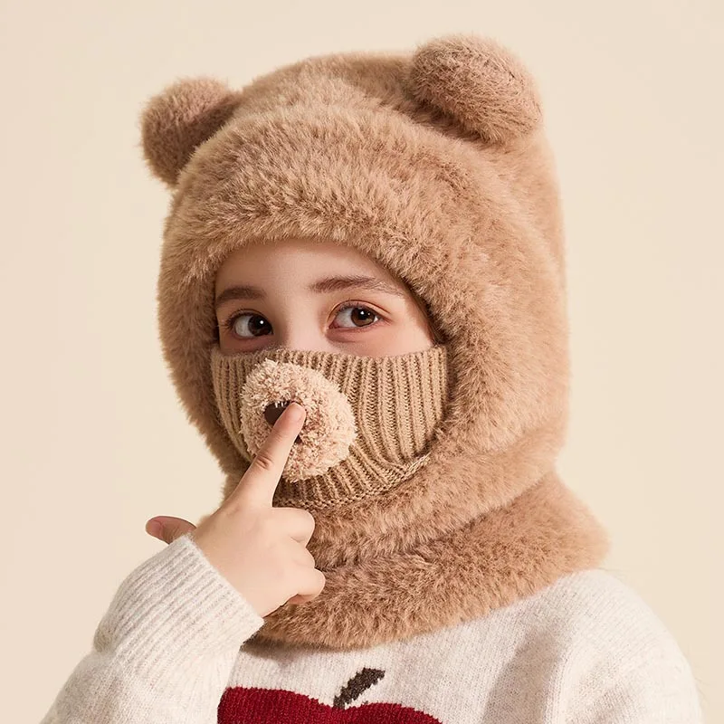 Gorro infantil de lana para niño y niña – Protección viento frío