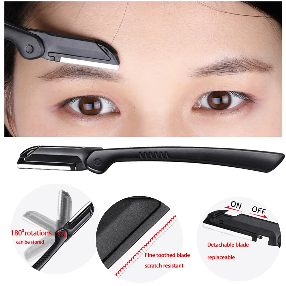 Pinzas para cejas, extensión de pinzas de punta curva, 1/6 Uds., juego de pinzas para pestañas, tijera con Clip de acero inoxidable, accesorios de maquillaje de belleza - imagen 3