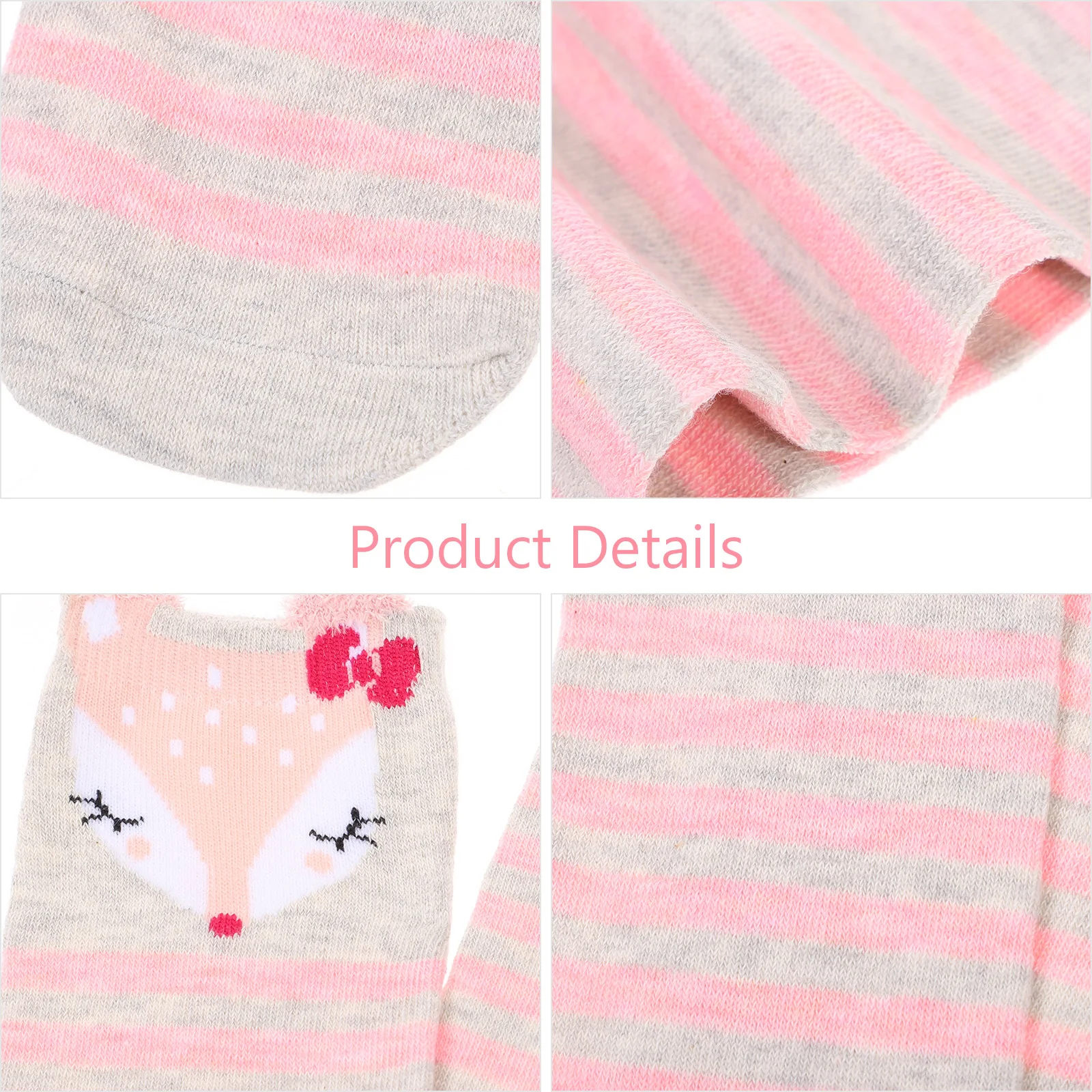 1 par de calcetines cálidos hasta la rodilla con animales, calcetines de bota larga de algodón para la escuela, fiesta de cumpleaños al aire libre, ropa informal - imagen 4