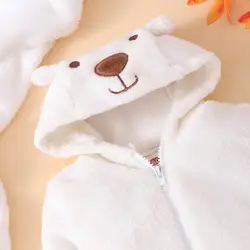 Sudadera bebé oso con cremallera y capucha