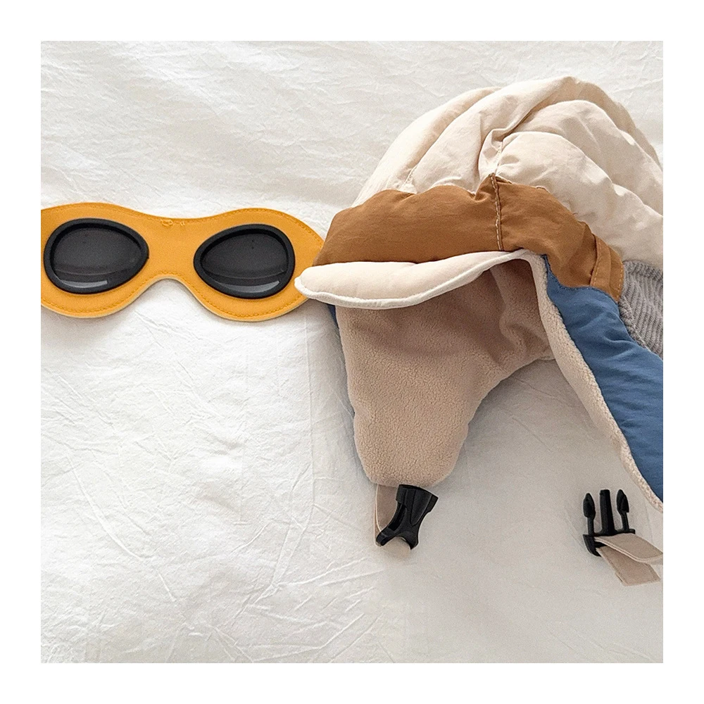 MILANCEL nuevo gorro de invierno para niños Lei Feng 2-6T franjas de diferente Color gorro con protección para los oídos para niños y niñas gorro de esquí cálido - imagen 5