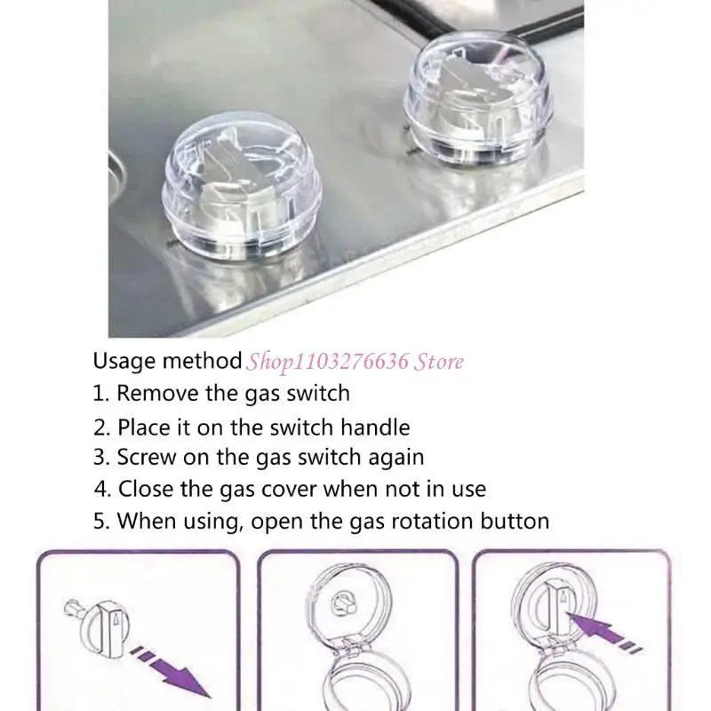 R6FD STOVE STOVE GAS Guardia para seguridad infantil olla cobertura del botón cocción gas natural - imagen 2