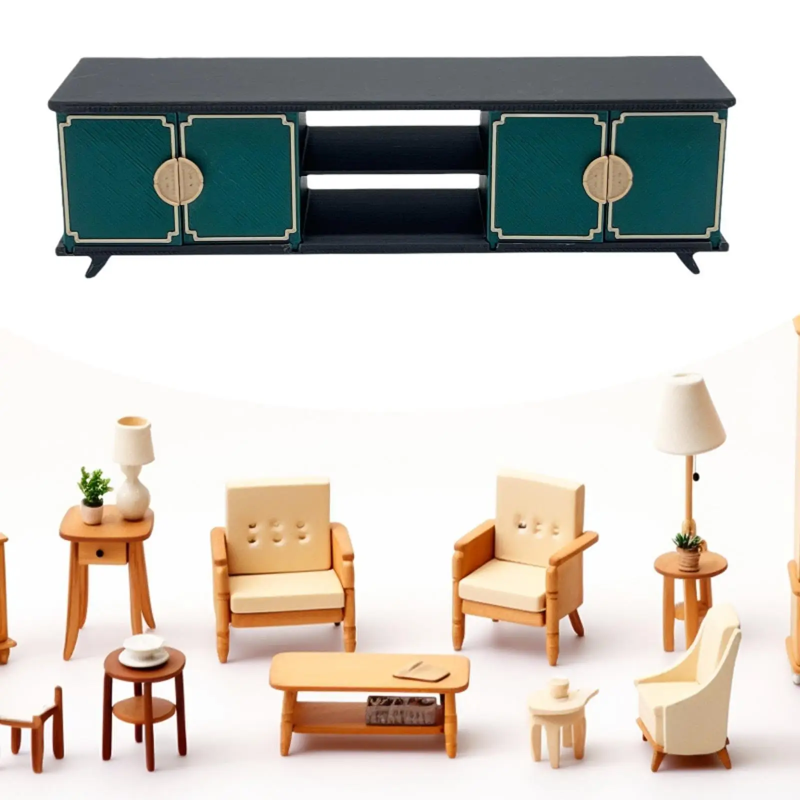 Mueble de TV en miniatura para niños, modelo a escala 1/12, juguete para juego de imitación, accesorios modernos para casa de muñecas, muebles para casa de muñecas, Micro muebles