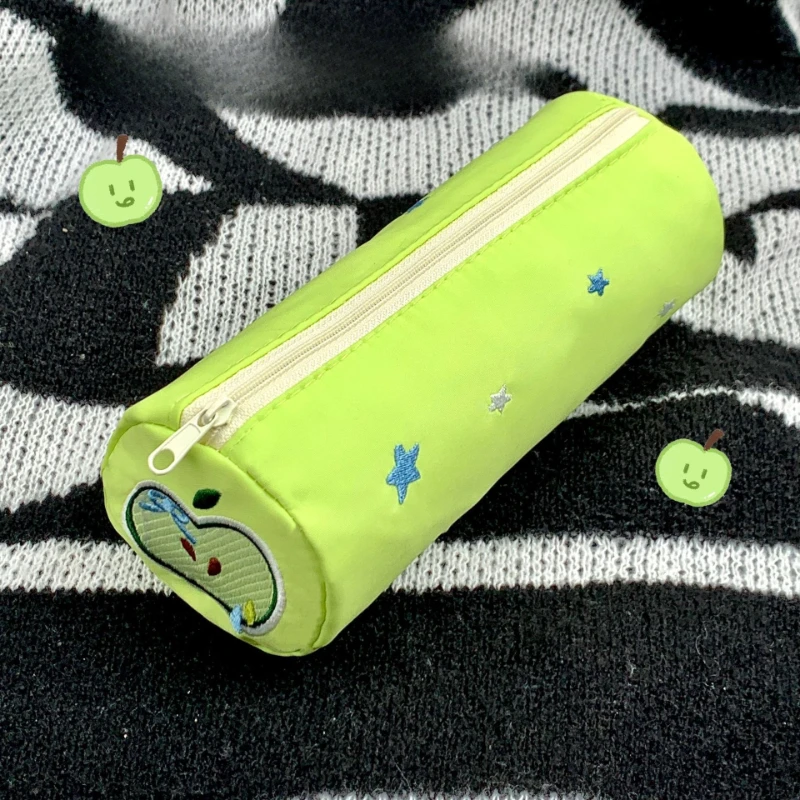 Bolsa de bolígrafo rosa de gran capacidad, estuche de lápices suave creativo, bolsa organizadora de almacenamiento de papelería, regalo para estudiantes, regreso a la escuela