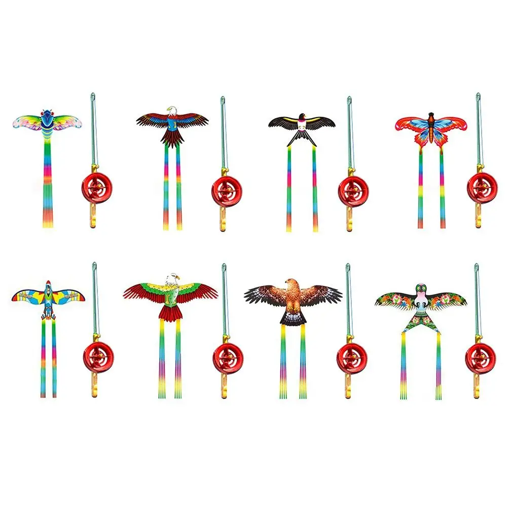Cometa de águila de plástico de 30 metros, loro, águila, golondrina, avión, mariposa, dibujos animados, pipas de águila grandes, juguete dinámico DIY, cometas de pájaros voladores - imagen 2