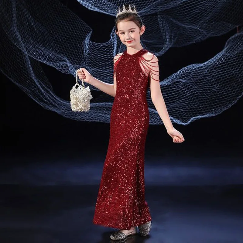 Piano Vestido de princesa con lentejuelas para niños y bebés - imagen 5