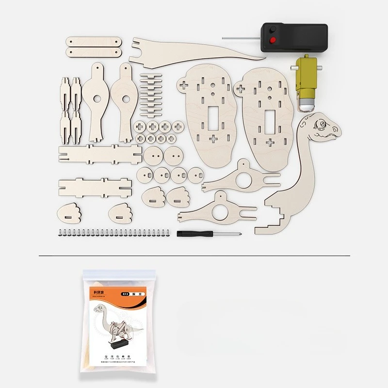 Brachiosaurus con Control remoto creativo, Kit de experimentos científicos DIY, proyecto de física educativa para estudiantes, juguete artesanal STEM - imagen 4
