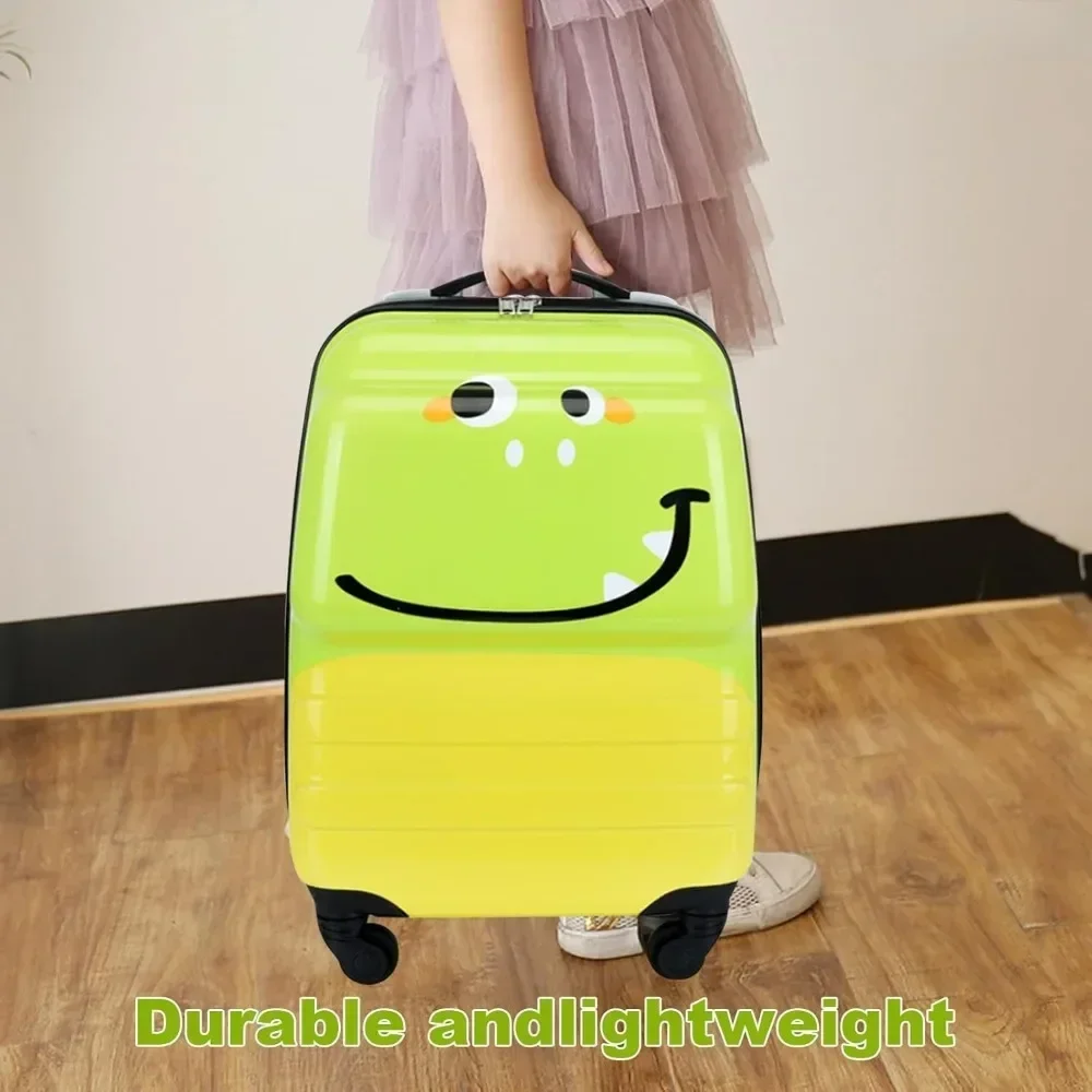 Equipaje para niños y niñas, maleta rígida de 18 "para niños con ruedas giratorias, maleta de mano, equipaje rodante de viaje para niños pequeños - imagen 5