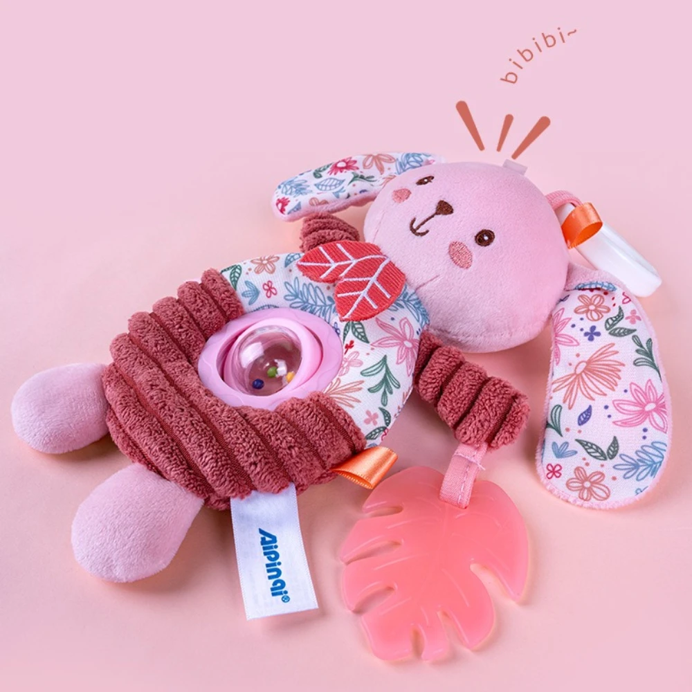 Juguete colgante rosa para bebé – Cuna, coche y entrenamiento auditivo - imagen 4